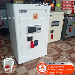 Két Sắt Vân Tay Điện Tử BN820 – VTDT, Trắng, Việt Tiệp, Nặng 100kg, Két Sắt Bắc Ninh, Két Sắt Việt Tiệp Bắc Ninh.