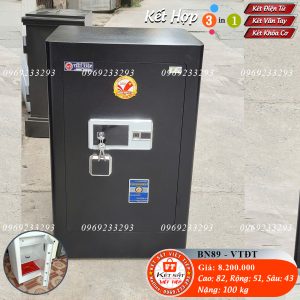 Két Sắt Vân Tay Điện Tử BN820 – VTDT, Trắng, Việt Tiệp, Nặng 100kg, Két Sắt Bắc Ninh, Két Sắt Việt Tiệp Bắc Ninh.